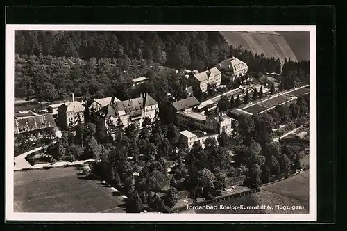 AK Jordanbad, Fliegeraufnahme von der Kneipp-Kuranstalt
