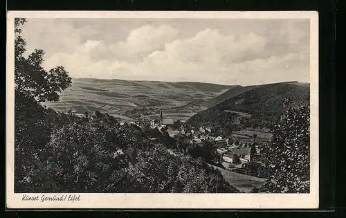 AK Gemünd /Eifel, der Ort aus der Vogelschau