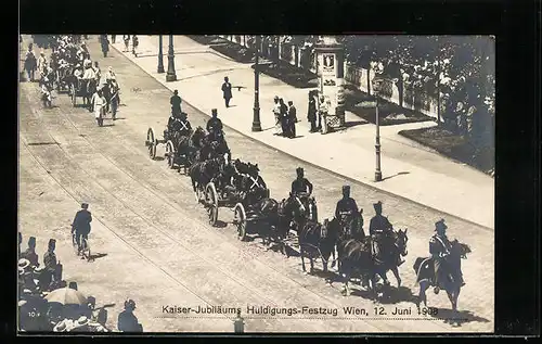 AK Wien, Kaiser-Jubiläums Huldigungs-Festzug am 12. Juni 1908