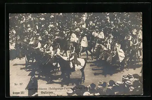 AK Wien, Kaiser-Jubiläums Huldigungs-Festzug am 12. Juni 1908