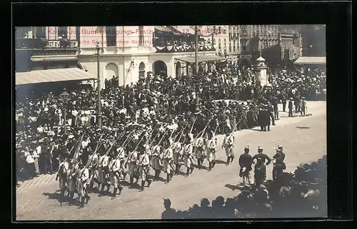AK Wien, Kaiser-Jubiläums Huldigungs-Festzug am 12. Juni 1908, Armee Radetzky