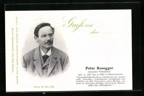 AK Peter Rosegger, steirischer Volksdichter