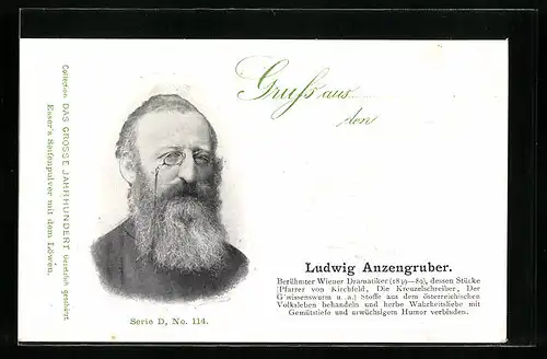 AK Ludwig Anzengruber, Wiener Dramatiker