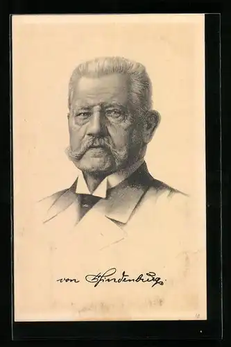 AK Porträt von Reichspräsident Paul von Hindenburg