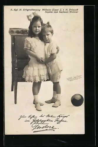 AK Erbgrossherzog Wilhelm Ernst und Prinzessin Sophie von Sachsen-Weimar-Eisenach