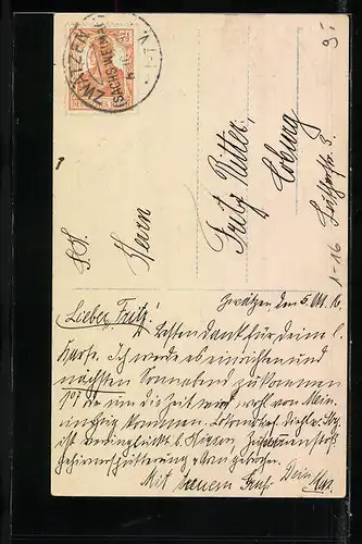 AK Erbgrossherzog Wilhelm Ernst und Prinzessin Sophie von Sachsen-Weimar-Eisenach