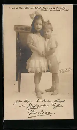 AK Erbgrossherzog Wilhelm Ernst und Prinzessin Sophie von Sachsen-Weimar-Eisenach