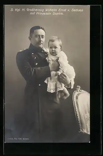 AK Grossherzog Wilhelm Ernst von Sachsen-Weimar-Eisenach mit Prinzessin Sophie
