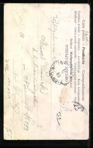 AK Papst Pius X. mit Kreuzkette