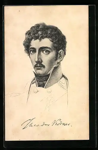 Künstler-AK Portrait von Karl Theodor Körner