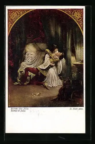 Künstler-AK Szene aus Williams Shakespeare`s: Romeo und Julia