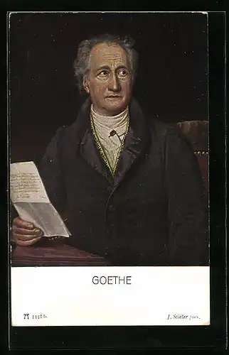 Künstler-AK Portrait von Goethe