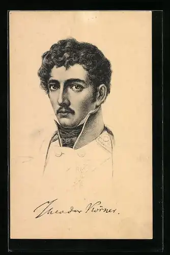 Künstler-AK Portrait von Karl Theodor Körner