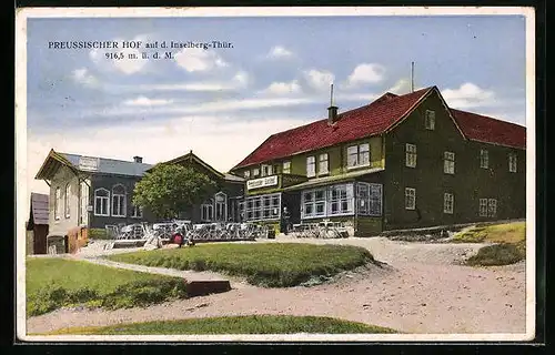 AK Inselberg /Thür., Gasthaus Preussischer Hof, Eigentümer August Stöhr