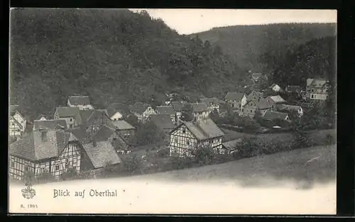 AK Thal, Oberthal mit Fachwerkhäusern