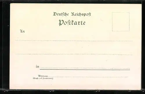 Lithographie Gotha, Marktplatz mit Rathaus