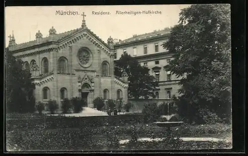 AK München, Residenz, Allerheiligen-Hofkirche