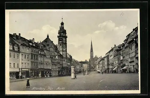 AK Altenburg, Markt mit Rathaus