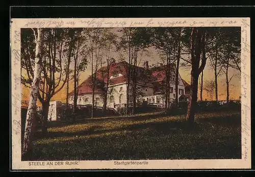 AK Steele a. d. Ruhr, Stadtgartenpartie
