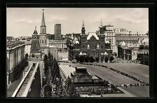 AK Moskau, Red Square, Kremlmauer