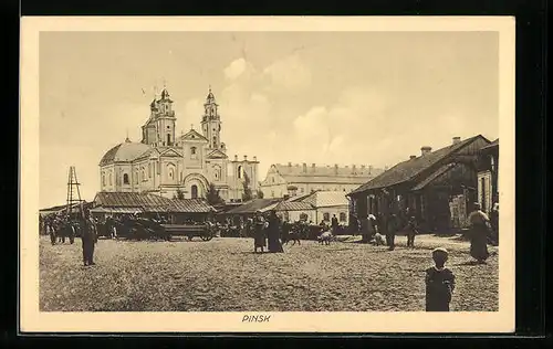 AK Pinsk, Blick auf die Kirche