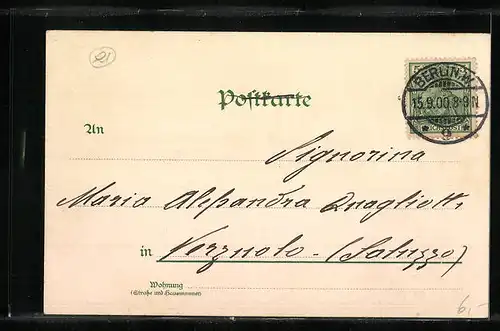 Lithographie Berlin, Brandenburger Tor und Siegessäule