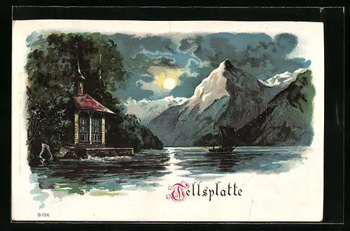 Mondschein-AK Tellsplatte, Tellskapelle
