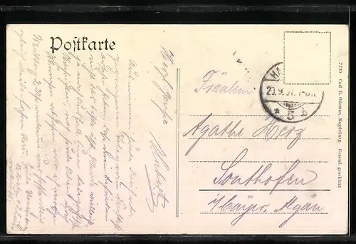 AK Hamburg, Blick auf den Hafen mit Dampfschiffen