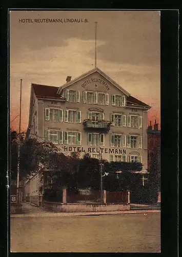 AK Lindau i. B., Hotel Reutemann, Bes. Jakob Halmburger