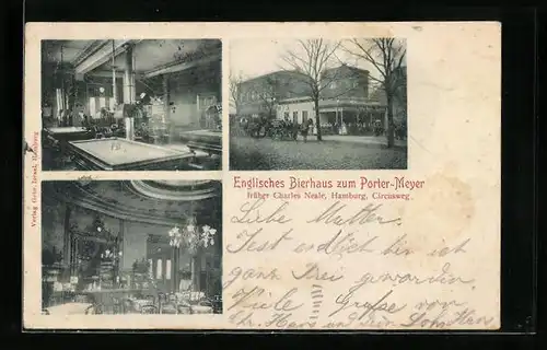AK Hamburg-St.Georg, Englisches Bierhaus zum Porter-Meyer, Circusweg