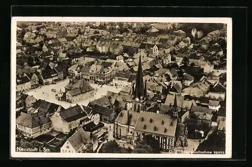 AK Neustadt i. Sa., Fliegeraufnahme der Stadt