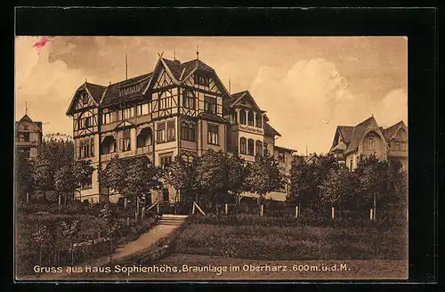 AK Braunlage /Harz, Gruss aus Haus Sophienhöhe