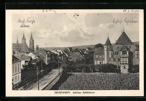 AK Geisenheim, Partie am Schloss Schönborn