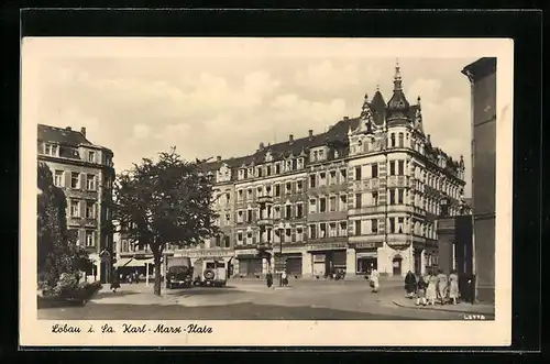AK Löbau i. Sa., Karl-Marx-Platz