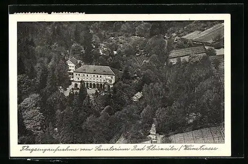 AK Bad Gleisweiler / Weinstrasse, Flugzeugaufnahme vom Sanatorium