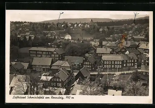 AK Schmiedefeld am Rennsteig, Teilansicht aus der Vogelschau