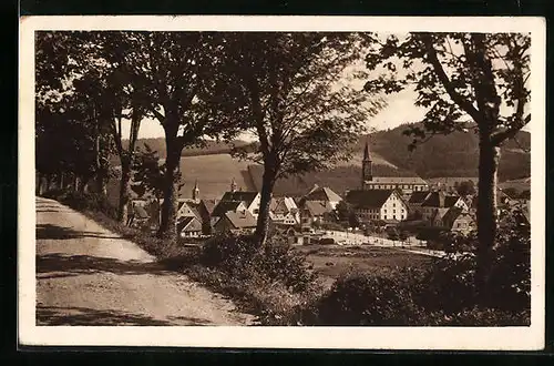 AK Furtwangen / Schwarzwald, Teilansicht von der Allee aus gesehen