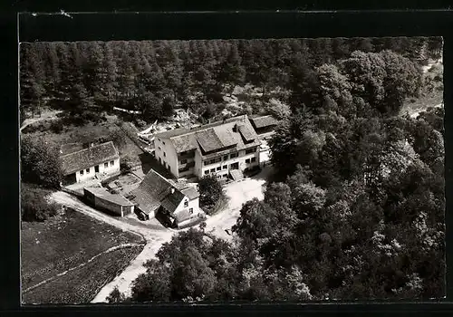 AK Hertlingshausen / Pfalz, Naturfreundehaus Rahnenhof, Luftbild