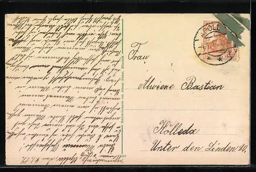 AK Apolda, Oberer Teich mit Schötener Promenade