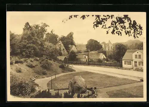 AK Zehdenick, Ernst-Thälmann-Platz mit Kloster