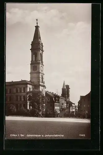 AK Zittau i. Sa., Johanneum und Johanniskirche