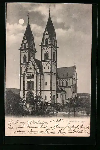 AK Wiesbaden, Mariahilf-Kirche