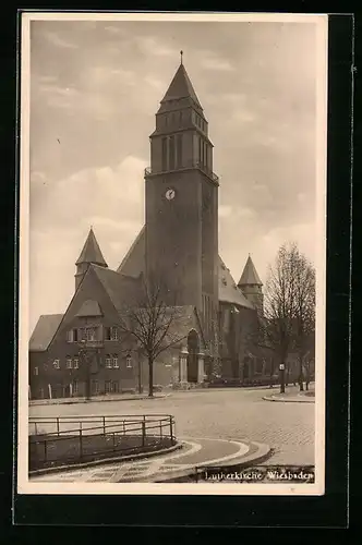 AK Wiesbaden, Blick zur Lutherkirche