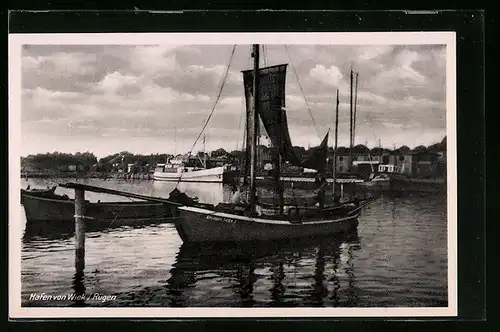 AK Wiek / Rügen, Hafenbild