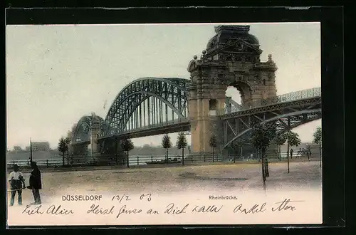 AK Düsseldorf, Rheinbrücke