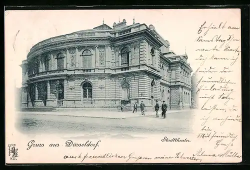 AK Düsseldorf, vor dem Stadttheater