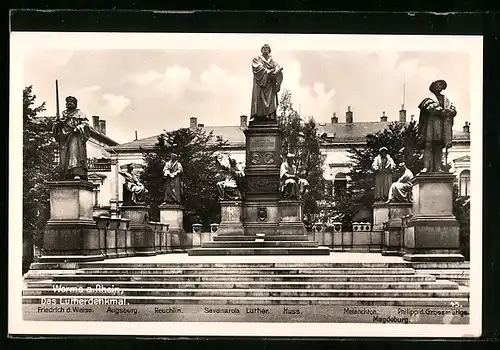 AK Worms a. Rhein, Lutherdenkmal u. a.