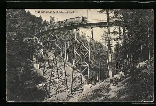 AK Kreit, Brücke mit Stubaithalbahn