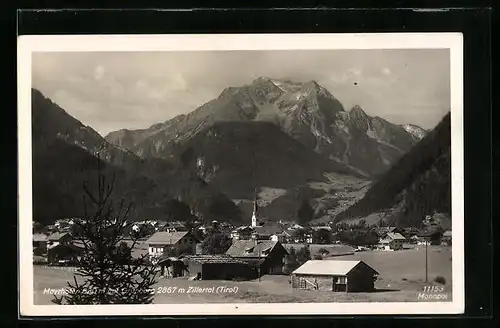 AK Mayrhofen, Panorama mit Grünberg