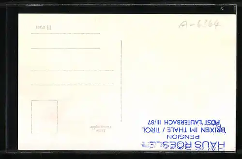 AK Brixen im Thale, Pension Haus Roesler